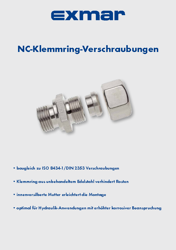 NC-Klemmring-Verschraubung