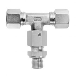 Adjustable male adaptor T fittings with taper and O-ring 