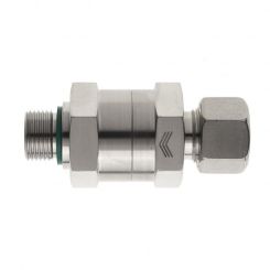 Non-return valves with male adaptor thread 