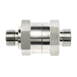 Non-return valves with male adaptor thread 