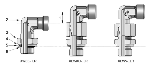 Adjustable male adaptor elbow connectors